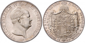 PREUSSEN, Friedrich Wilhelm IV., 1840-1861, Doppeltaler 1856 A.
Erstabschlag
AKS 70; T.259; Dav.772