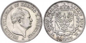 PREUSSEN, Friedrich Wilhelm IV., 1840-1861, 1/6 Taler 1853 A.
Kr., ss
AKS 81; J.79