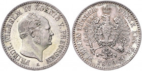 PREUSSEN, Friedrich Wilhelm IV., 1840-1861, 1/6 Taler 1860 A.
vz
AKS 82; J.83