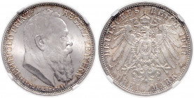 BAYERN, Ludwig III., 1913-1918, 3 Mark 1911 D.
NGC MS-66
J.49