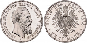 PREUSSEN, Friedrich III., 1888, 2 Mark 1888 A.
winzige Kr., PP
J.98