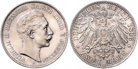 PREUSSEN, Wilhelm II., 1888-1918, 2 Mark 1896 A.
st
J.102