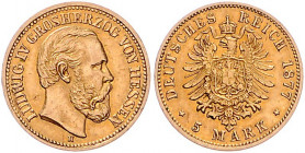 HESSEN, Ludwig IV., 1877-1892, 5 Mark 1877 H.
f.st
J.218