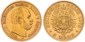 PREUSSEN, Wilhelm I., 1861-1888, 5 Mark 1878 A.
vz-st
J.244