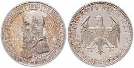 WEIMARER REPUBLIK, 1919-1933, 5 Reichsmark 1927 F. Tübingen.
Prachtex., PCGS PR-63 DCAM
J.329