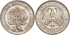 WEIMARER REPUBLIK, 1919-1933, 5 Reichsmark 1928 F. Eichbaum.
vz
J.331