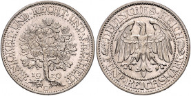 WEIMARER REPUBLIK, 1919-1933, 5 Reichsmark 1929 G. Eichbaum.
f.st
J.331