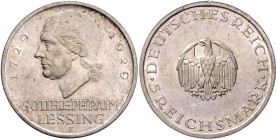WEIMARER REPUBLIK, 1919-1933, 5 Reichsmark 1929 F. Lessing.
vz/st
J.336