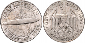 WEIMARER REPUBLIK, 1919-1933, 5 Reichsmark 1930 F. Zeppelin.
f.st
J.343