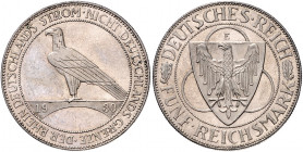 WEIMARER REPUBLIK, 1919-1933, 5 Reichsmark 1930 E. Rheinlandräumung.
st
J.346