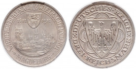 WEIMARER REPUBLIK, 1919-1933, 3 Reichsmark 1931 A. Magdeburg.
Prachtex., PCGS PR-65
J.347