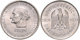 WEIMARER REPUBLIK, 1919-1933, 3 Reichsmark 1931 A. vom Stein.
st
J.348