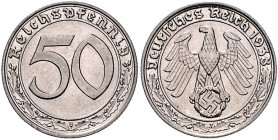 DRITTES REICH, 1933-1945, 50 Reichspfennig 1938 J.
vz-st
J.365