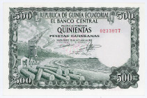 ÄQUATORIALGUINEA, Banco Central, 500 Pesetas Guineanas 12.10.1969.
I
Pick 2