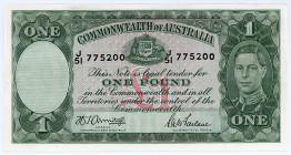 AUSTRALIEN, Commonwealth Bank of Australia, 1 Pound ND (1942).
I/I-
Pick 26b