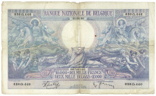 BELGIEN, Banque Nationale de Belgique, 10.000 Francs = 2000 Belgas 11.03.1938.
V
Pick 105