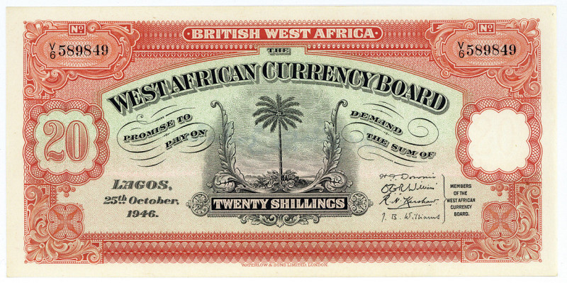 BRITISH WEST AFRIKA, West African Currency Board, 20 Shillings 25.10.1946.
I/I-...