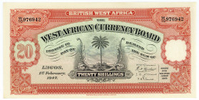 BRITISH WEST AFRIKA, West African Currency Board, 20 Shillings 01.02.1947.
I/I-
Pick 8b