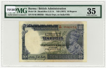 BURMA, Reserve Bank of India, 10 Rupees ND(1937).
PMG 35
Pick 2b