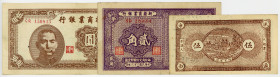 CHINA, China, Lot 3 unbestimmte chinesische Banknoten.