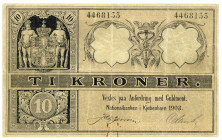 DÄNEMARK, Nationalbanken i Kjøbenhavn, 10 Kroner 1903.
IV
Pick 2