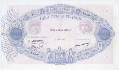 FRANKREICH, Banque de France, 500 Francs 13.05.1937.
min.Pinholes, III+
Pick 66m