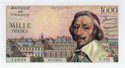 FRANKREICH, Banque de France, 1000 Francs 05.05.1955.
2 Pinholes, I
Pick 134a