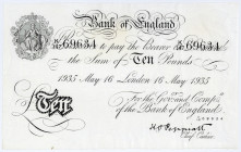 GROSSBRITANNIEN, Bank of England, 10 Pounds 16.05.1935, London. Deutsche Fälschung (Aktion Bernhard).
I
Pick 336
