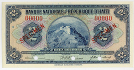 HAITI, République d'Haiti, 2 Gourdes 1919 Specimen.
I
Pick 161s