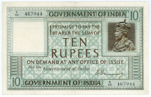 INDIEN, Government of India, 10 Rupee ND (1917-30).
min.Risse, III
Pick 6