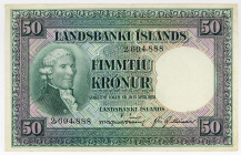 ISLAND, Landsbanki Íslands, 50 Kronur law 15.04.1928.
II-
Pick 34a