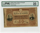 ITALIEN, Banco di Napoli, 50 Lire 06.09.1881.
PMG 25
Pick S845