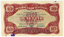 JUGOSLAWIEN, Monetary Bank of Slovenia, 10 Lir 1944.
II-III
Pick S112