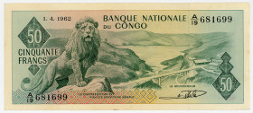 KONGO / CONGO DEM.REPUBLIK, Banque Nationale du Congo, 50 Francs 01.04.1962.
I
Pick 5a