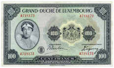 LUXEMBURG, Grand-Duché de Luxembourg, 100 Francs ND (1934).
III
Pick 39