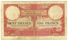 MAROKKO, Banque d'Etat du Maroc, 100 Francs 01.04.1926.
V
Pick 14