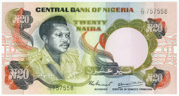 NIGERIA, Central Bank of Nigeria, 20 Naira ND (1977-1984).
I
Pick 18c