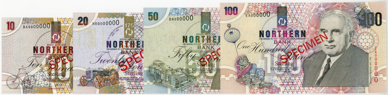 NORDIRLAND, Northern Bank Limited, 10, 20, 50, 100 Pounds, Auflage 1997-1999. 4 ...