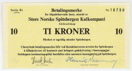NORWEGEN , Spitzbergen, Norwegischer Teil. 10 Kroner 1976, Serie Rr.
I