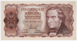 ÖSTERREICH, Oesterreichische Nationalbank, 500 Schilling 01.07.1965 (1966).
I
Pick 139
