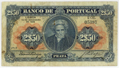 PORTUGAL, Banco de Portugal, 2 Escudos 50 Centavos 18.11.1925.
III-IV
Pick 127