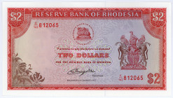 RHODESIEN, Reserve Bank of Rhodesia, 2 Dollars 05.08.1977.
I
Pick 31c