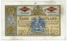 SCHOTTLAND, Bank of Scotland, 20 Pounds 12.06.1956, 2/B, Sign.Craig/Watson.
IV
Pick 94e
