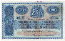 SCHOTTLAND, The British Linen Bank, 20 Pounds 02.07.1946, L/4, Edinburgh.
III
Pick 159b