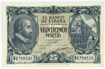 SPANIEN, Banco de España, 25 Pesetas 09.01.1940(1943).
II/I
Pick 116