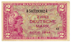 BUNDESREPUBLIK DEUTSCHLAND AB 1948, Noten der Bank Deutscher Länder, 1948-1949, 2 Deutsche Mark 1948.
II
Ros.234a