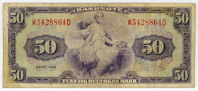 BUNDESREPUBLIK DEUTSCHLAND AB 1948, Noten der Bank Deutscher Länder, 1948-1949, 50 Deutsche Mark 1948.
IV
Ros.242