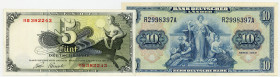 BUNDESREPUBLIK DEUTSCHLAND AB 1948, Noten der Bank Deutscher Länder, 1948-1949, 5 Deutsche Mark 9.12.1948, 2-stellige Serienziffer vor KN (Erh.III); 1...