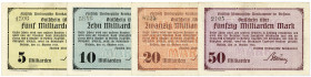 HESSEN, Birstein, Fürstl. Isenburgische Rentkammer. 5, 10, 20 und 50 Milliarden Mark 25.10.1923.
II-III
Ke.429a/b