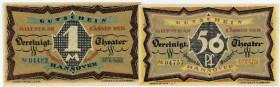 NIEDERSACHSEN, Hannover, Vereinigte Theater Hagen & Sander. 50 Pfennig; 1 Mark.
I
Grab.576.1